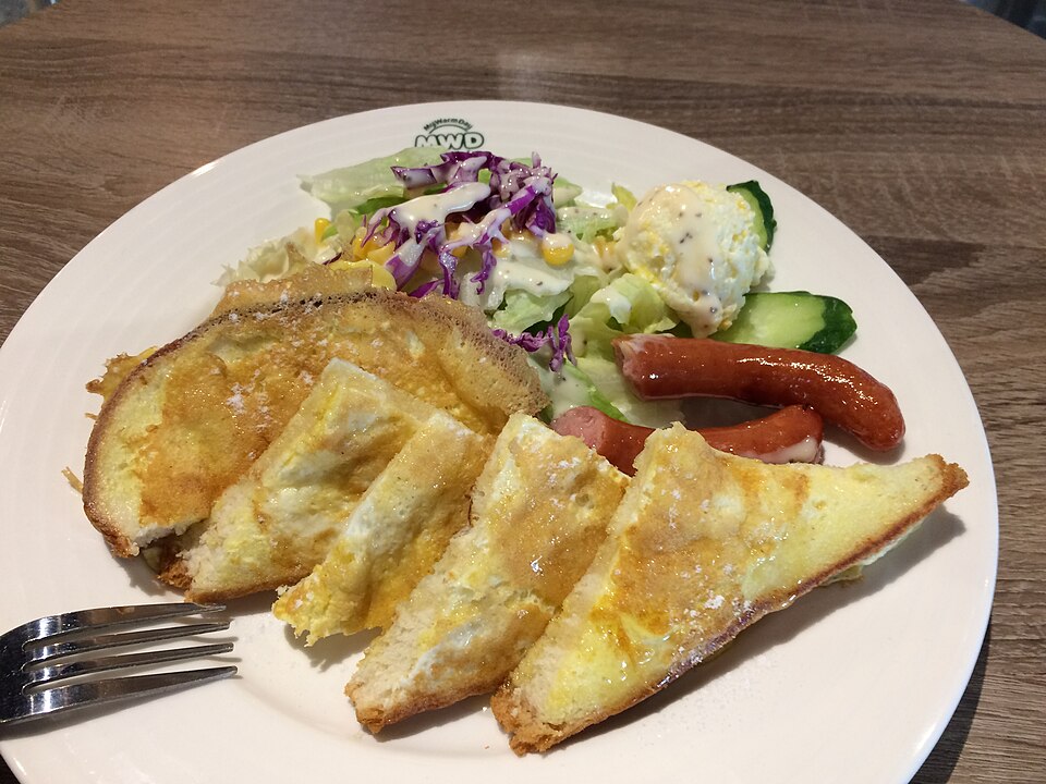 Ham and egg toast
