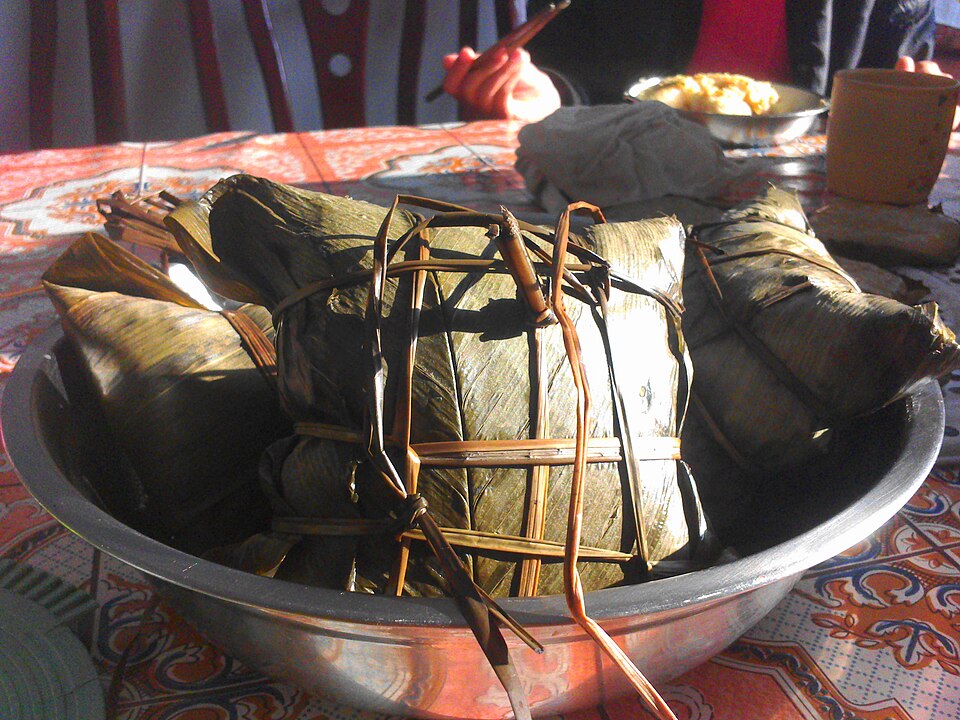 Peanut zongzi (vegetarian rice dumpling)