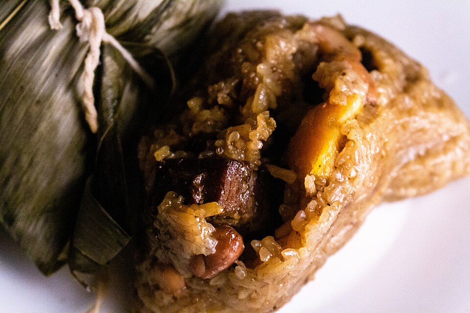 Peanut zongzi (vegetarian rice dumpling)