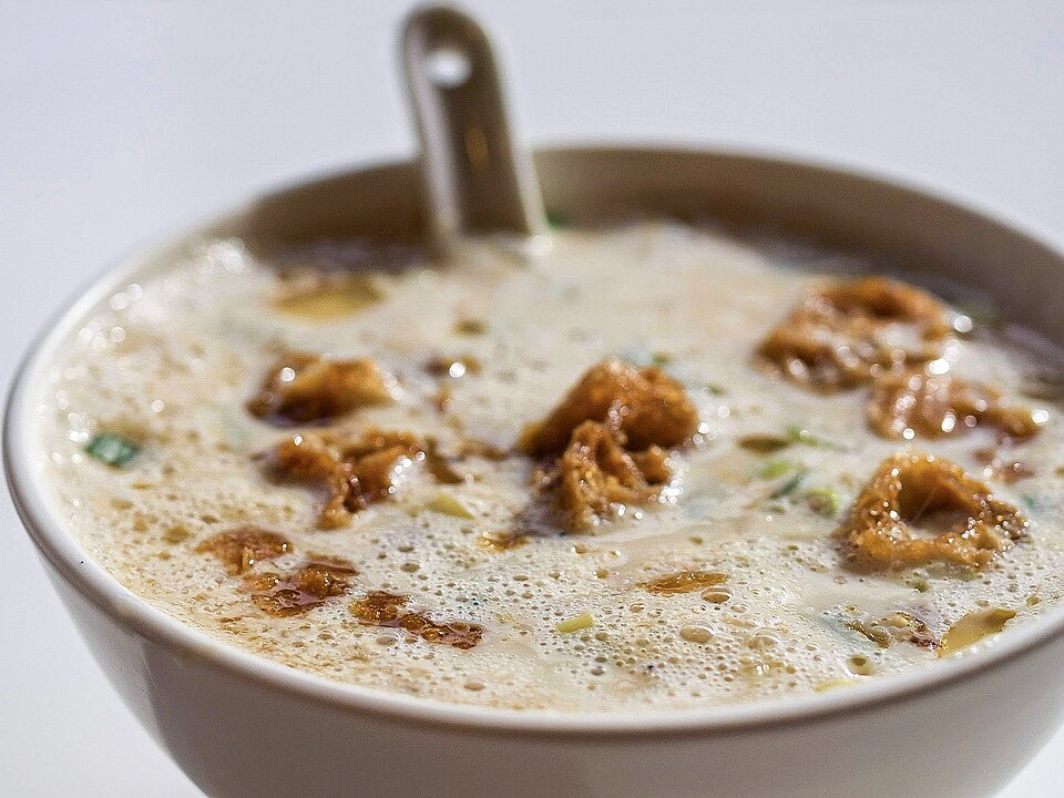 Savoury soy milk