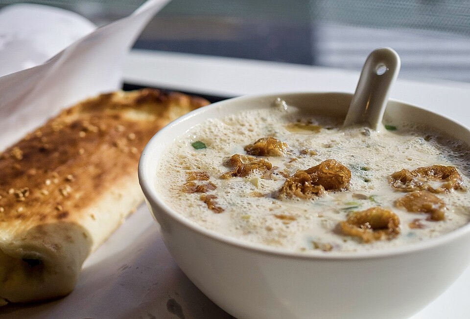 Savoury soy milk